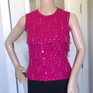 Trina Turk festive fuchsia sweater top